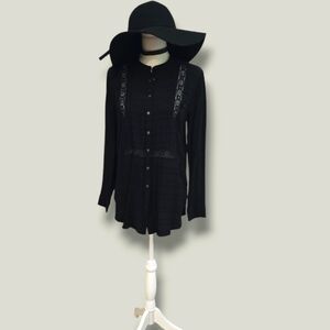 Loft, Black Blouse, Small